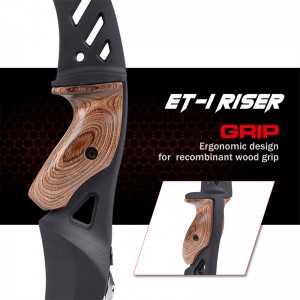 NIKA BOCKERY 220026 ET1S 17INCH ILF LH Recurve Riser voor Recurve Bow Set Apparatuur Target Outdoor Shooting and JOCETING