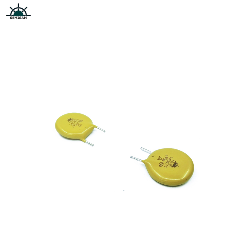 Fabrikant China bestond producten, geel gesneden korte knik MOV-weerstand14mm 14d471 470V varistor mov