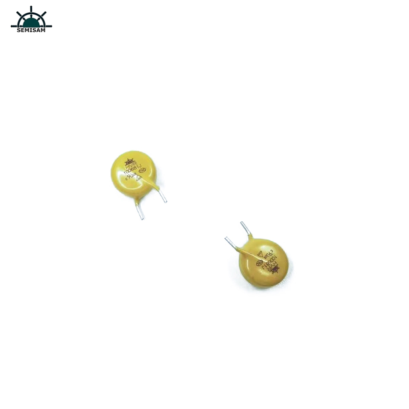 China Originele fabrikant passieve elektronicacomponenten, geel MOV 10mm HVR10D681K zinkoxide varistor