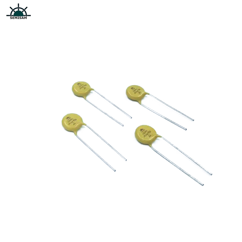 China ODM Electronics Components, Geel MOV 10mm 10D561 560V zinkoxide-varistor (MOVMETAL OXIDE-varistor)