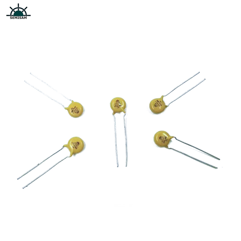 China ODM Electronics Components, Gele MOV 7mm HVR07D511K Zinkoxide-varistor voor huishoudapparaat