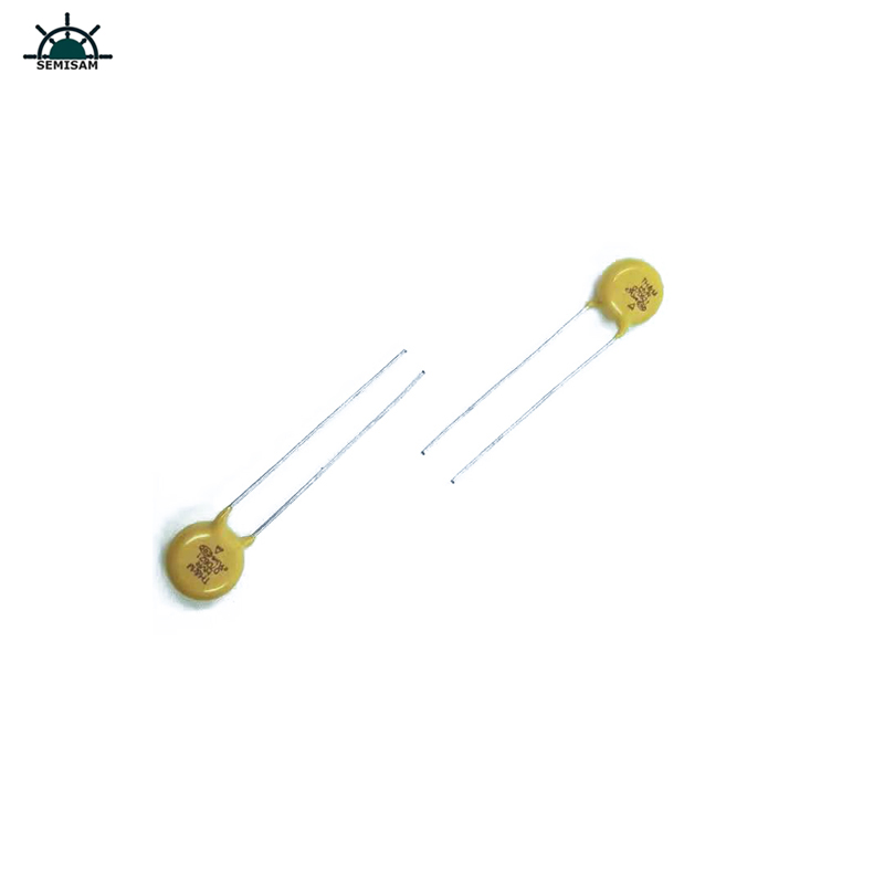 China ODM elektronische fabriek, gele mov 7mm HVR07D621K zinkoxide-varistor voor huishoudelijk apparaat