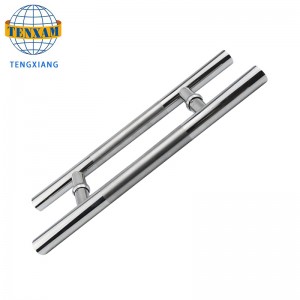 Aanpasbare moderne cirkelbuis H type roestvrijstalen schuifdeur deur badkamer accessoires douche deur glazen handvat