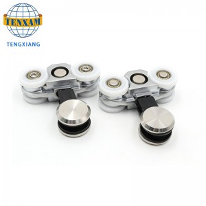 Hot-sale producten opknoping wielen roestvrijstalen glazen schuifdeur track roller