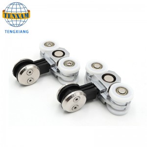 Hot-sale producten opknoping wielen roestvrijstalen glazen schuifdeur track roller