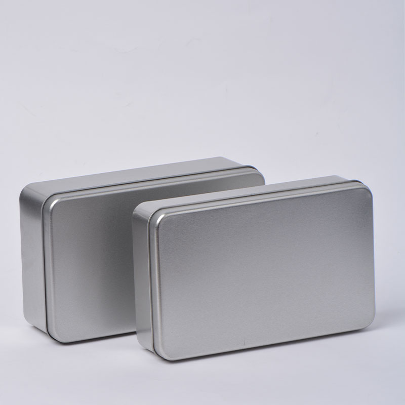 Food Grade Rechthoek Tin Box Metalen Opbergdoos 180 * 110 * 40mm