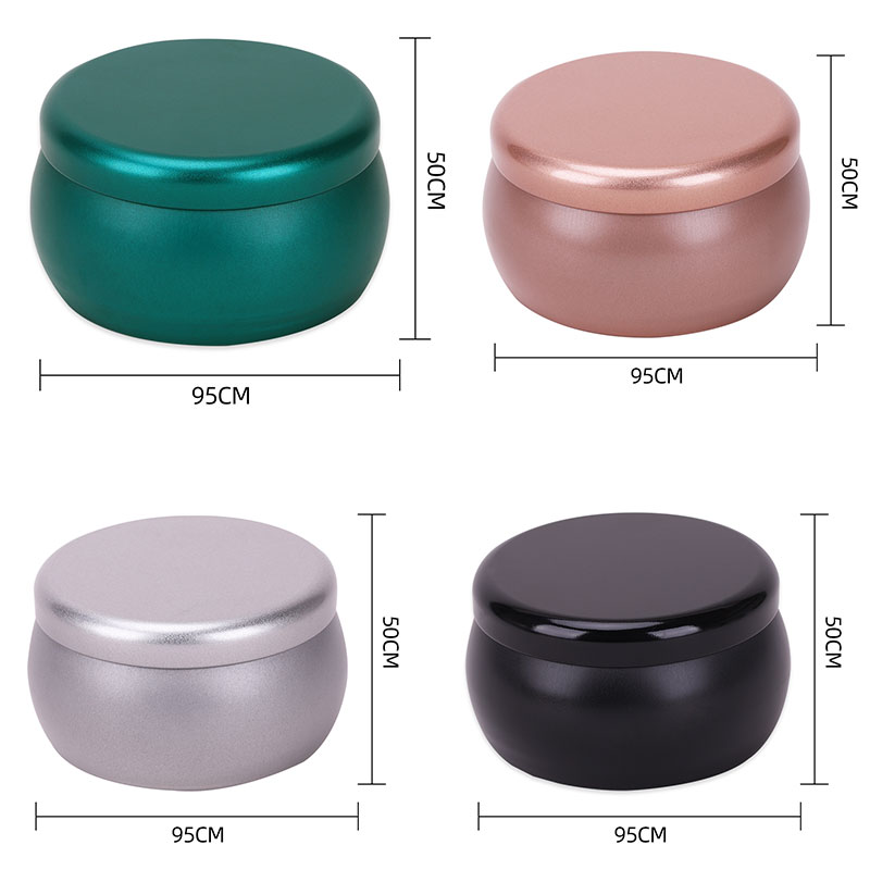 Aangepaste milieuvriendelijke matte zwarte lege kaarsenpot met Lid95 * 50mm