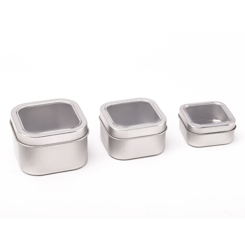 Frosted Small Square Tin Box Metal Packaging Candle Box 75 * 75 * 50mm