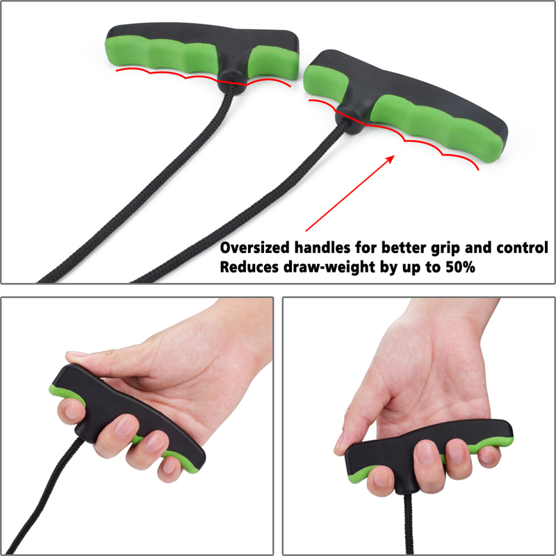 NIKA BOCKERY 454012 Crossbogen Touw Dubbele Handvat voor Boogschieten Compound Bow Shooting Crossbogen Touw Cocker Aid Cocking String Tool