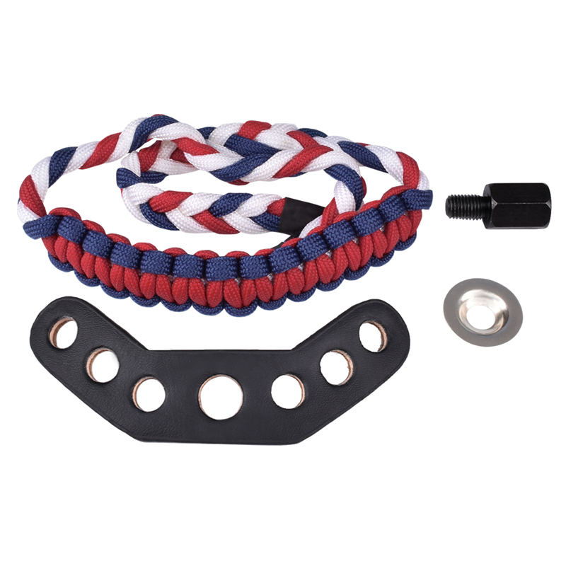 Elong Outdoor 470013 Pols Sling Leren Metalen Gromet voor Boogschieten Verbinding Boog Schieten met behulp van