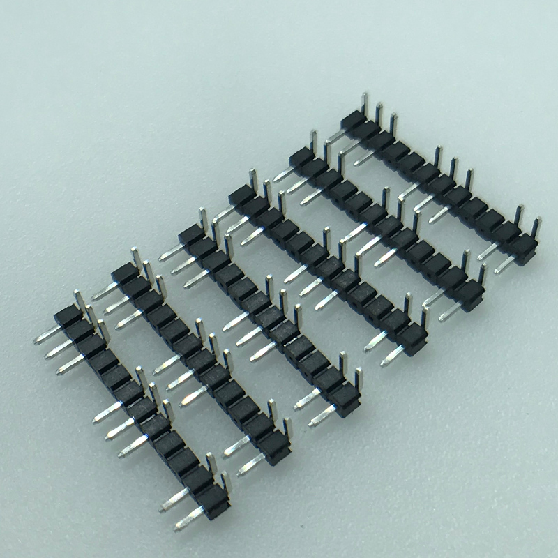 2.54 mm Pitch 12P 90 ° RECHTS HANDGEL PIN-koptekst Lege 4P PIN-connector