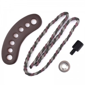 ELONG OUTDOOR 470011 POLS SLING Leer metalen gromzet Grijze kleur voor boogschieten samenstelling boog schieten