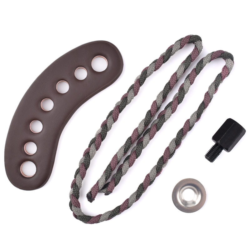 ELONG OUTDOOR 470011 POLS SLING Leer metalen gromzet Grijze kleur voor boogschieten samenstelling boog schieten