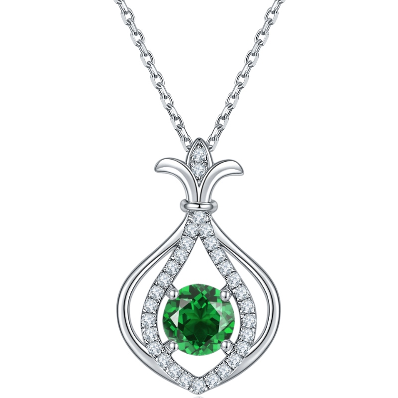 Nieuwe mode-sieraden 925 Sterling zilveren rhodium plating kubieke zirkoon hanger ketting voor vrouwen cadeau