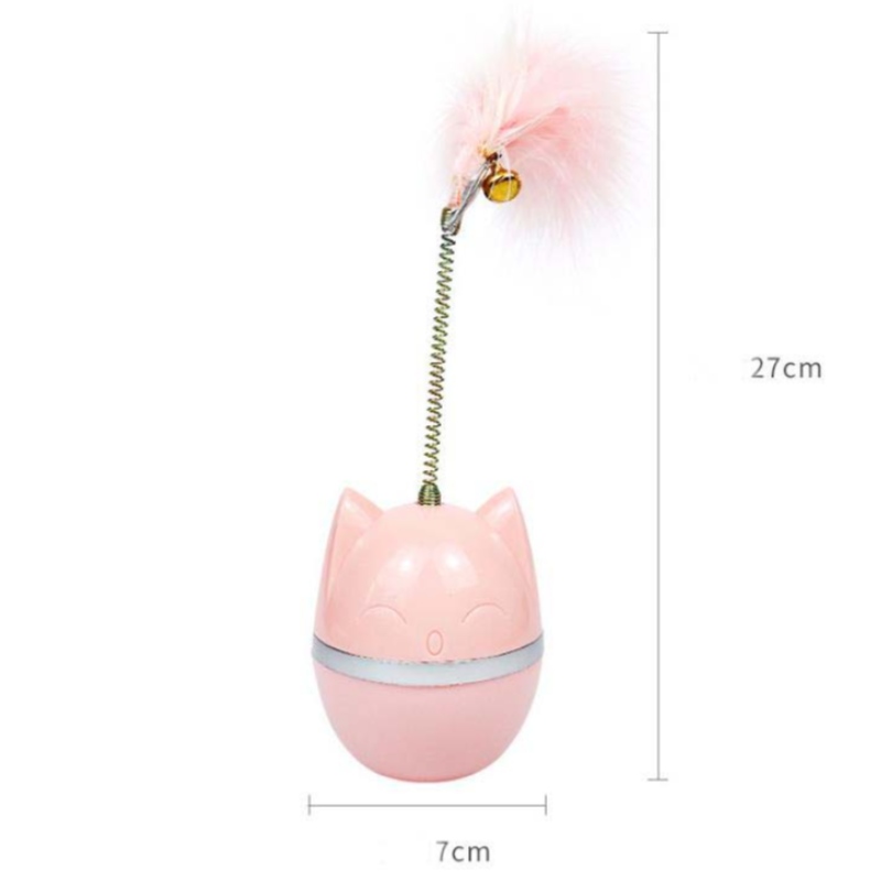 Hetnieuwe Pet Cat Toy Tumbler Plaagt Cat Ball Bite-bestendig Teasing Cat Stick Feather Self-Healing Anti-Boring Artefact Fabrikant