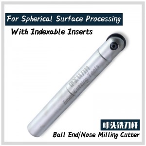 Emet Frees Tools Endmills Ball Neus/end Frees Gereedschap Gesneden, Sleuf en Groove Frees Tools met een schroefdraadaanpassing Dragende indexeerbare Inserts