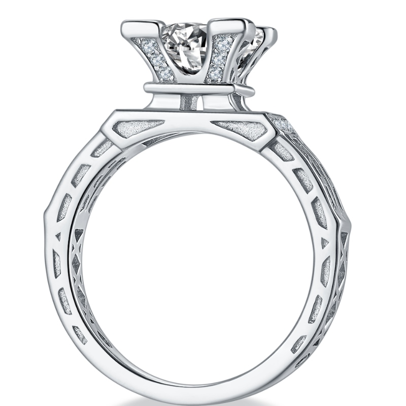 Tuochen Sieraden Professional Fabrikant Custom Sterling Silver 925 Ringen met 3A/5A/moissanite stenen