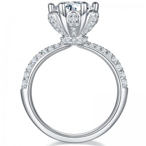 Tuochen Sieraden Fabriek Sterling Zilver 925/18K/14K/10K/9K Ring met 3A/5A Zircon/Moissanite/diamantsteen