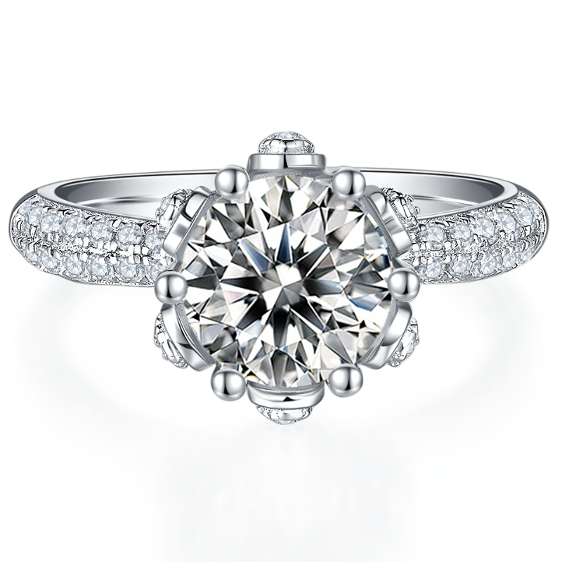 Tuochen Sieraden Fabriek Sterling Zilver 925/18K/14K/10K/9K Ring met 3A/5A Zircon/Moissanite/diamantsteen