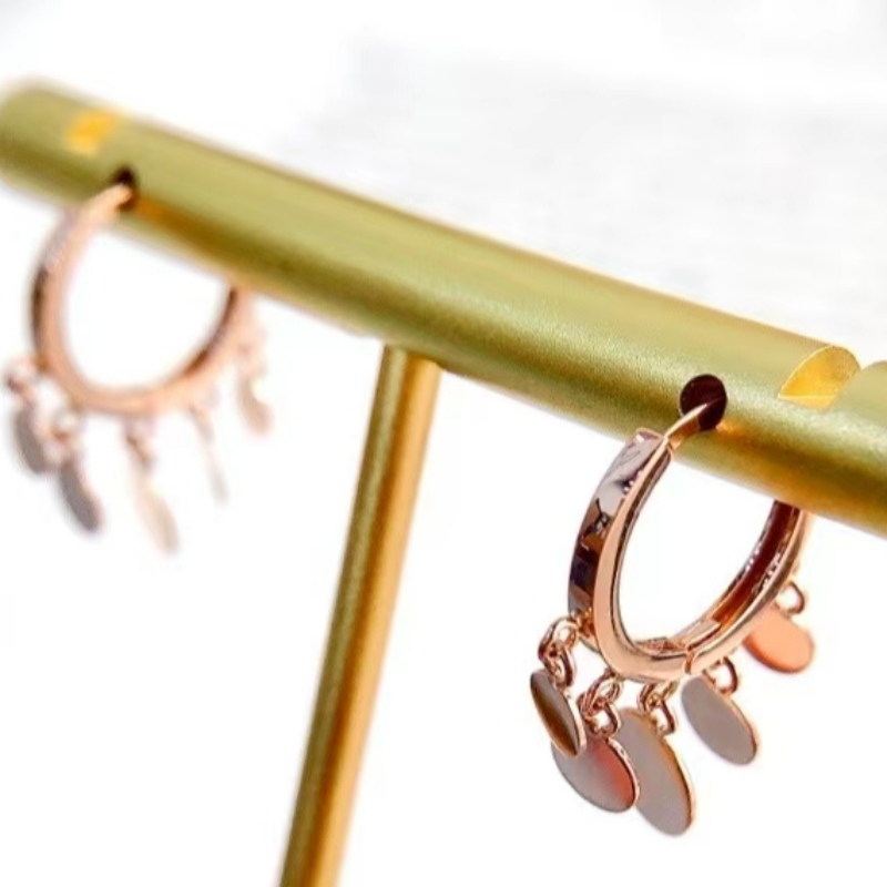 Tuochen sieraden fabrieknieuw ontwerp 18K geel/rose gouden oorbel set cadeau voor vrouwen