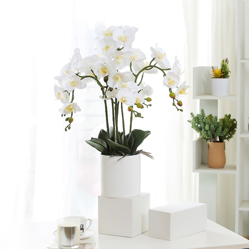 Heet verkoop real touch ingemaakte kunstmatige orchidee