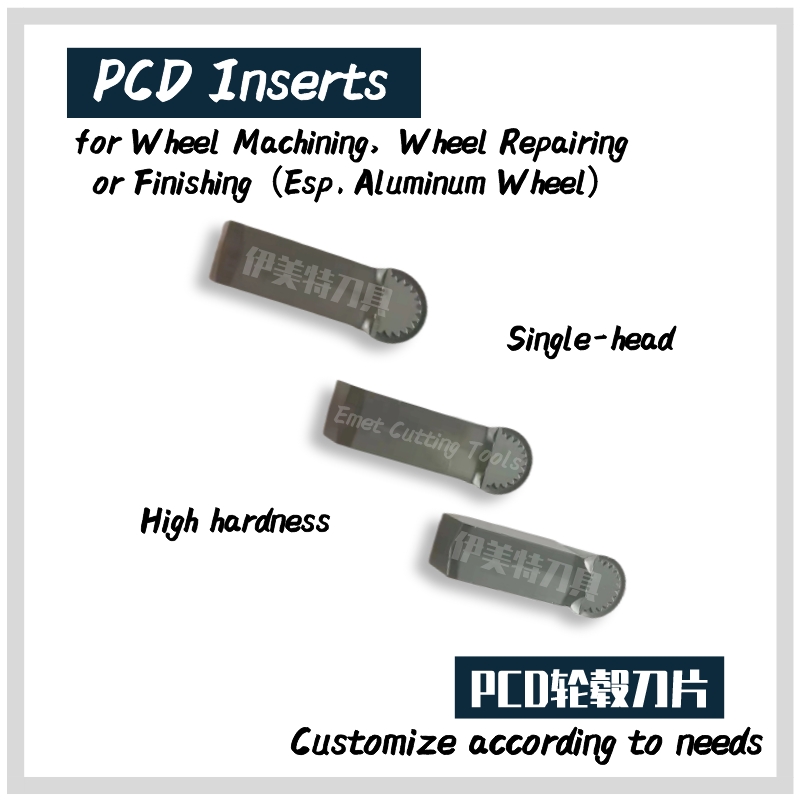 EMET Snijgereedschap, PCD-insert/blade speciaal voor auto-onderdelen die machinaal bewerken, wielherstel, wielafwisseling, draaien, afscheid en groeven, profileren