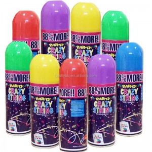 250 ml Kleurrijke Crazy String voor Party/Wedding/Festival Celebration