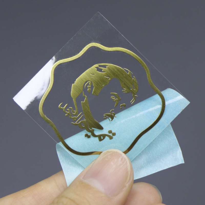 Aangepaste dunne zelfklevende elektroform metalen folienikkel sticker plating product metalen 3D logo sticker voor mobiele telefoon