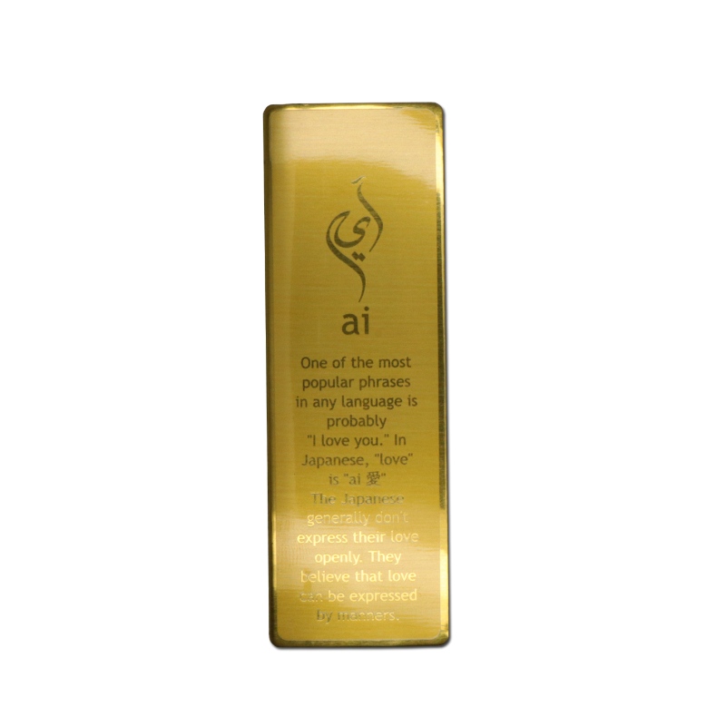 Gouden geëtseld aluminium parfumflesetiket
