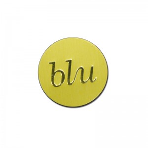 Gouden geëtseld aluminium parfumflesetiket