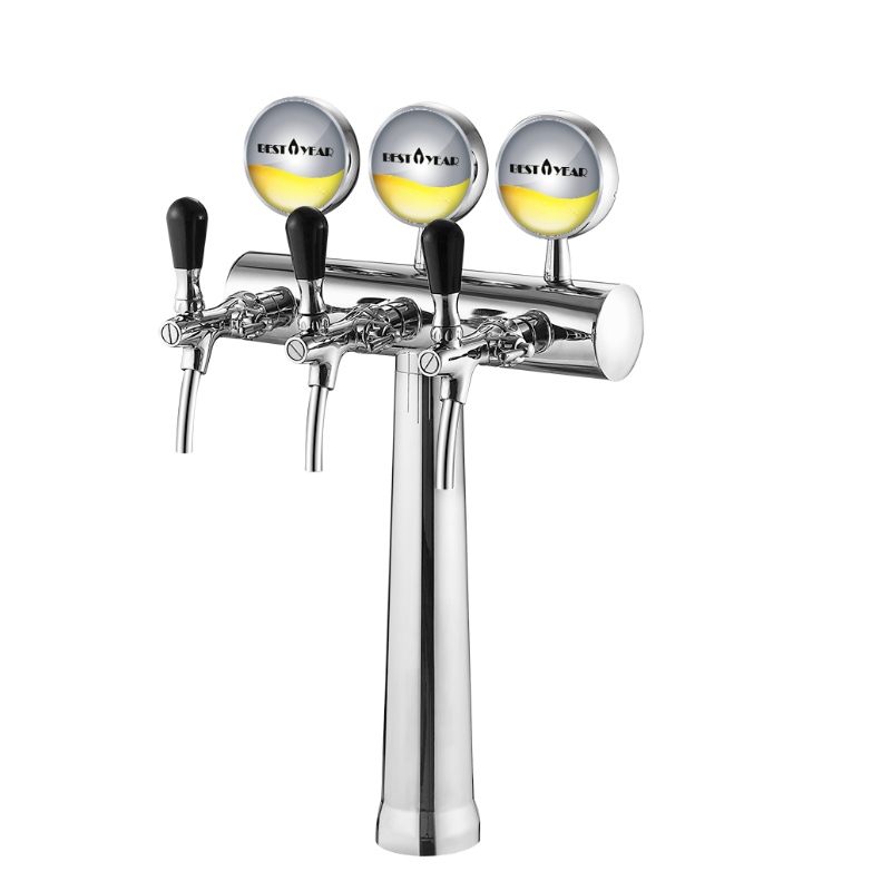 Drieweg Brass biertoren met LED-licht