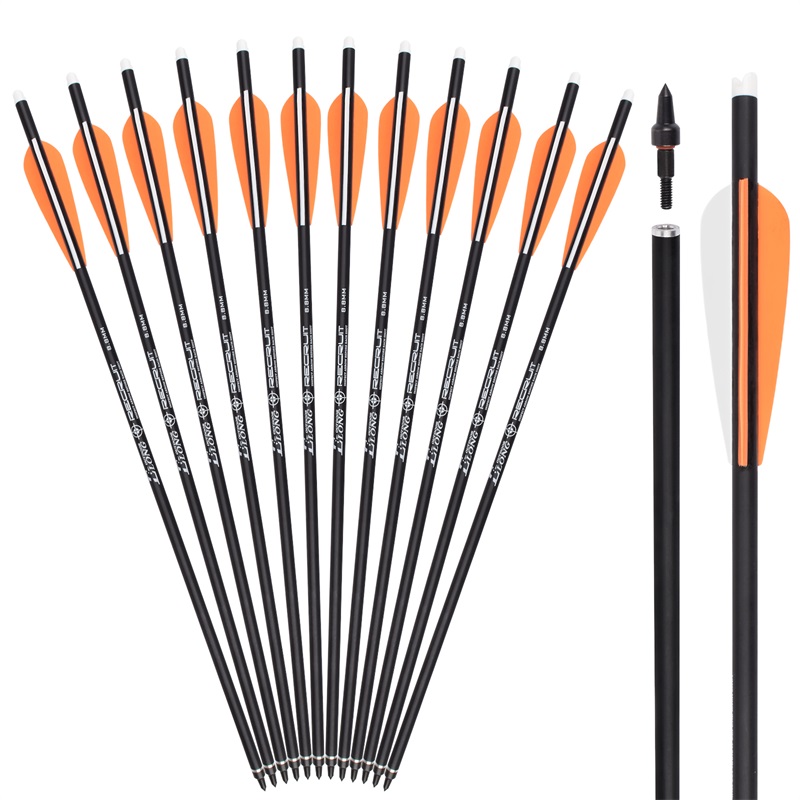 Elong Outdoor 119668 OD8.8mm Rollfiberglassbouten TPU Streamline Vanes Pijlen Boogschieten Kruisboogbouten