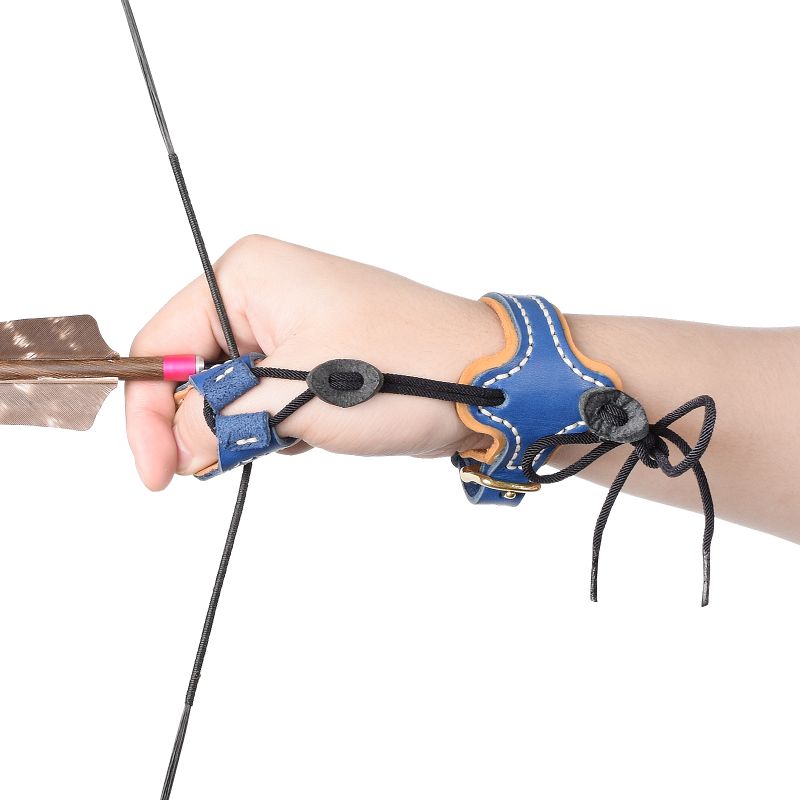 Elongarrow M Size Thumb Armor+Wrist Strap Archery schiet Accessoires Vingerbescherming