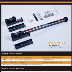 Hydraulische buffer Twee Deur Linked Smal Frame Accessoires Design Roller