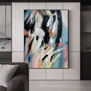100% handgemaakte moderne muur kunst abstracte olieverfschilderij op canvas voor ingangsdecoratie
