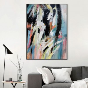 100% handgemaakte moderne muur kunst abstracte olieverfschilderij op canvas voor ingangsdecoratie