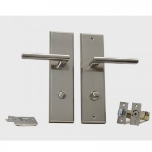 6201 Lange plaat deur slot buisvormige hendel set, moderne hoogwaardige zinklegering handgreep sets voor voordeur en buitendeur