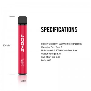 800 tuimelen wegwerp vape pen