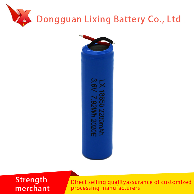 Factory Sales 18650 Lithium 2200mAh Elektrische voertuigbatterij 3.7V Opladen Cel Solar Battery heeft Un38-certificering