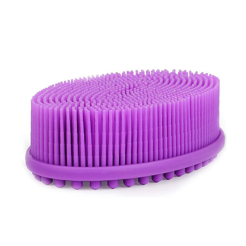 Exfoliërende siliconen body scrubber, badborstel