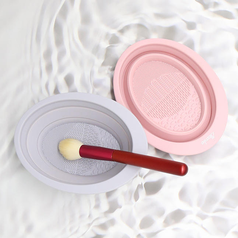 Siliconen make-up borstel reinigingsmat, opvouwbare make-up borstelreiniging kom