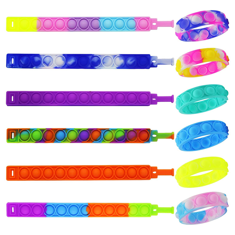 Duw Bubble Kids Fidget Speelgoed, Volwassenen Siliconen Fidget Pop-armband