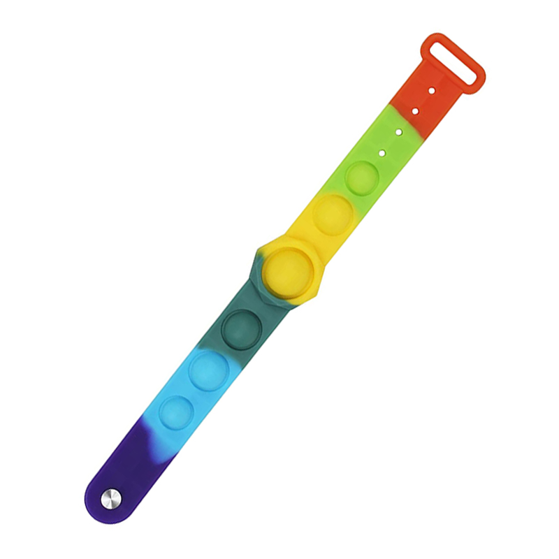 Kids Silicone Pop Fidget Armband en Polsband Speelgoed, Volwassenen Duwen Bubble Sensory Stress Relief Gift Toy
