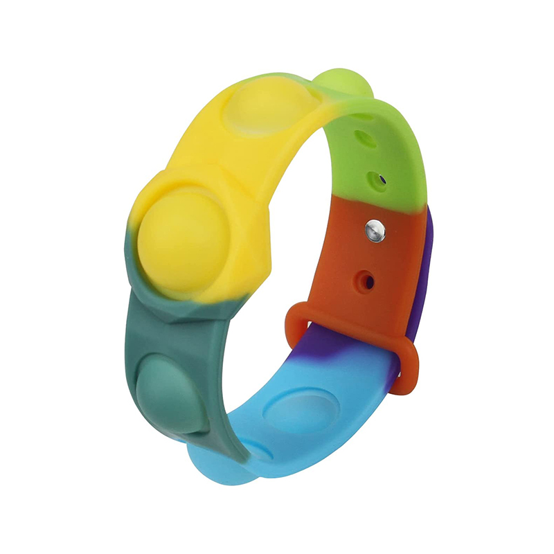 Kids Silicone Pop Fidget Armband en Polsband Speelgoed, Volwassenen Duwen Bubble Sensory Stress Relief Gift Toy