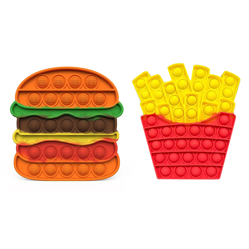 Siliconen Push Bubble Hamburger Fidget Toy, Autisme Special Needs NEEDINGSDRUST RELIEF RELEFER ANTISTRESS FIDGET TOYS