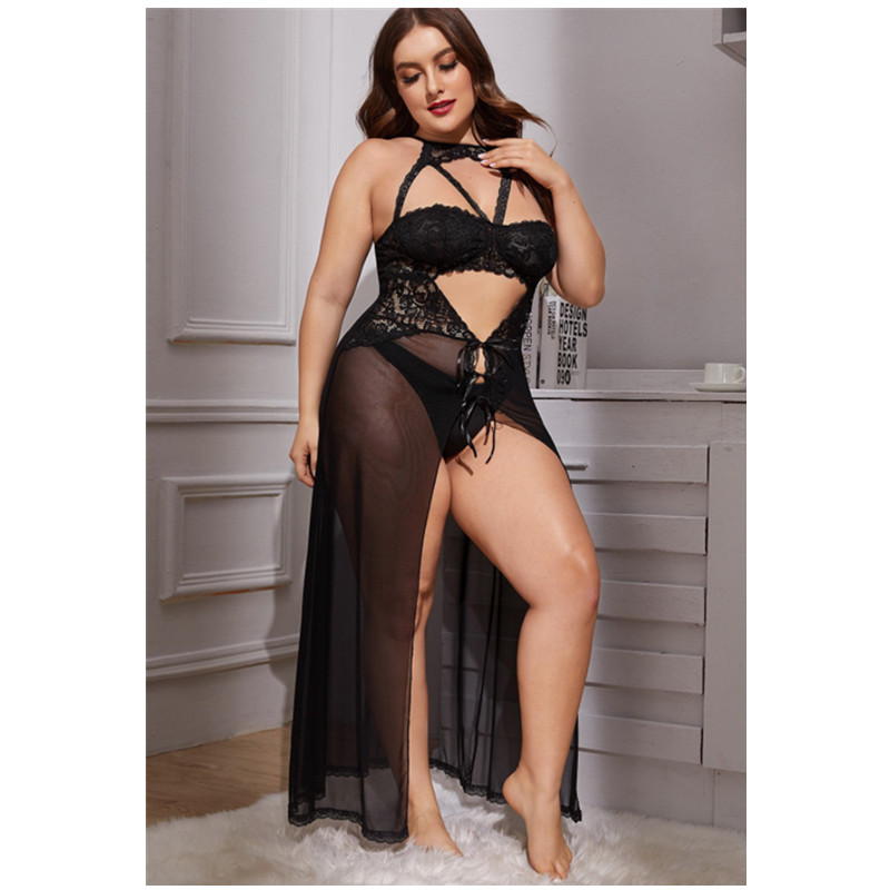 Zwarte lange rok Sexy pyjama's
