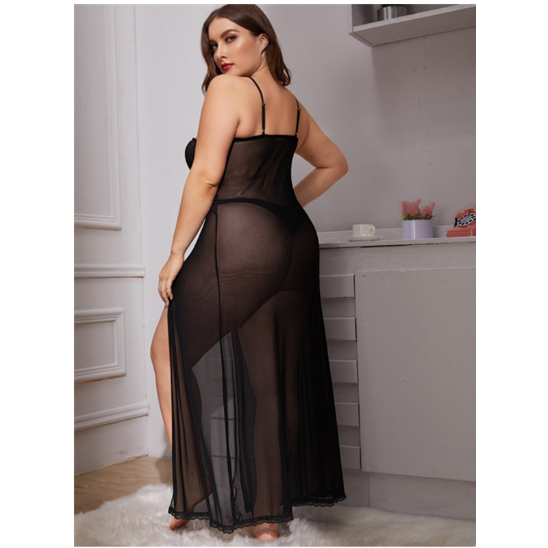 Zwarte lange rok Sexy pyjama's