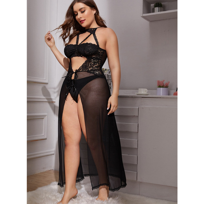 Zwarte lange rok Sexy pyjama's