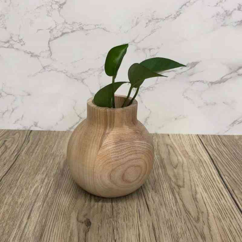 Home Decoratieve handgemaaktenatuurlijke hout Mooie vaas