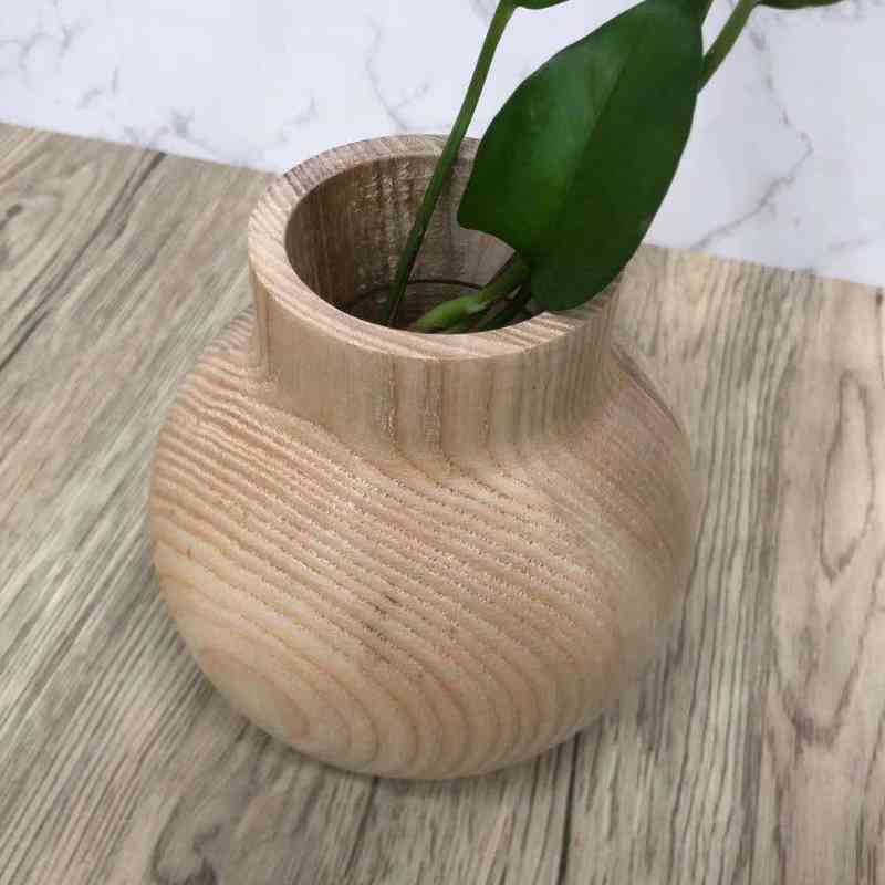 Home Decoratieve handgemaaktenatuurlijke hout Mooie vaas